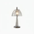 Crystal Glass Table Lamp, switched on against a plain studio background