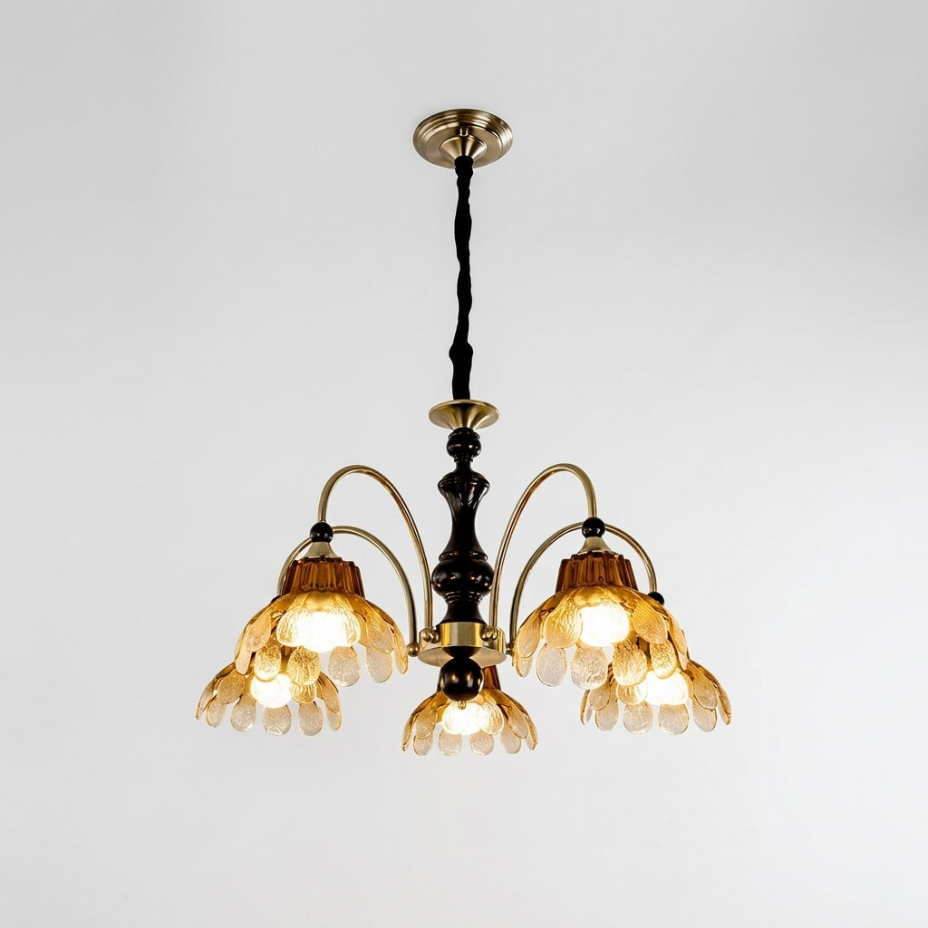Amber Globe Cluster Chandelier