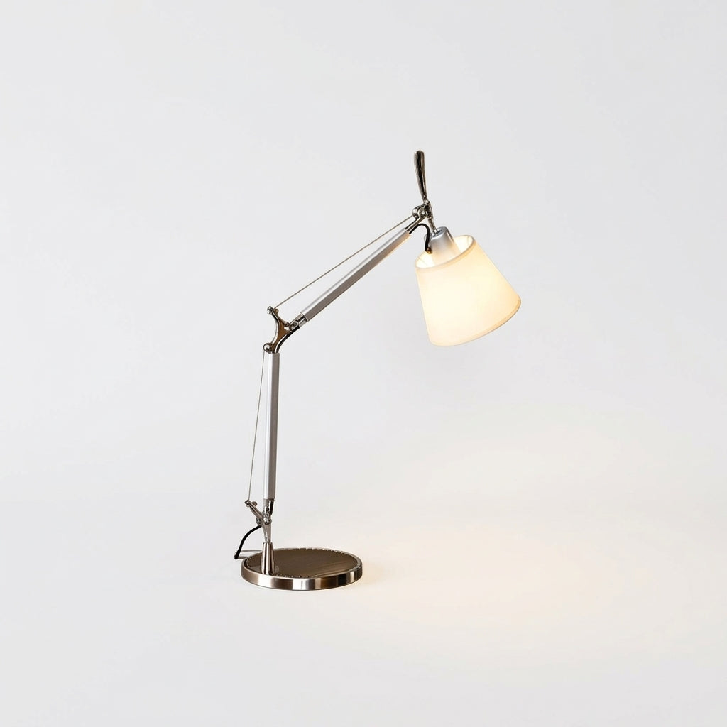 Cantilever Parchment Task Lamp, switched on against a plain studio background