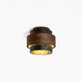 Travertine Ceiling Light, switched on against a plain studio background