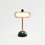 Amber Glass Tiered Cordless Lamp