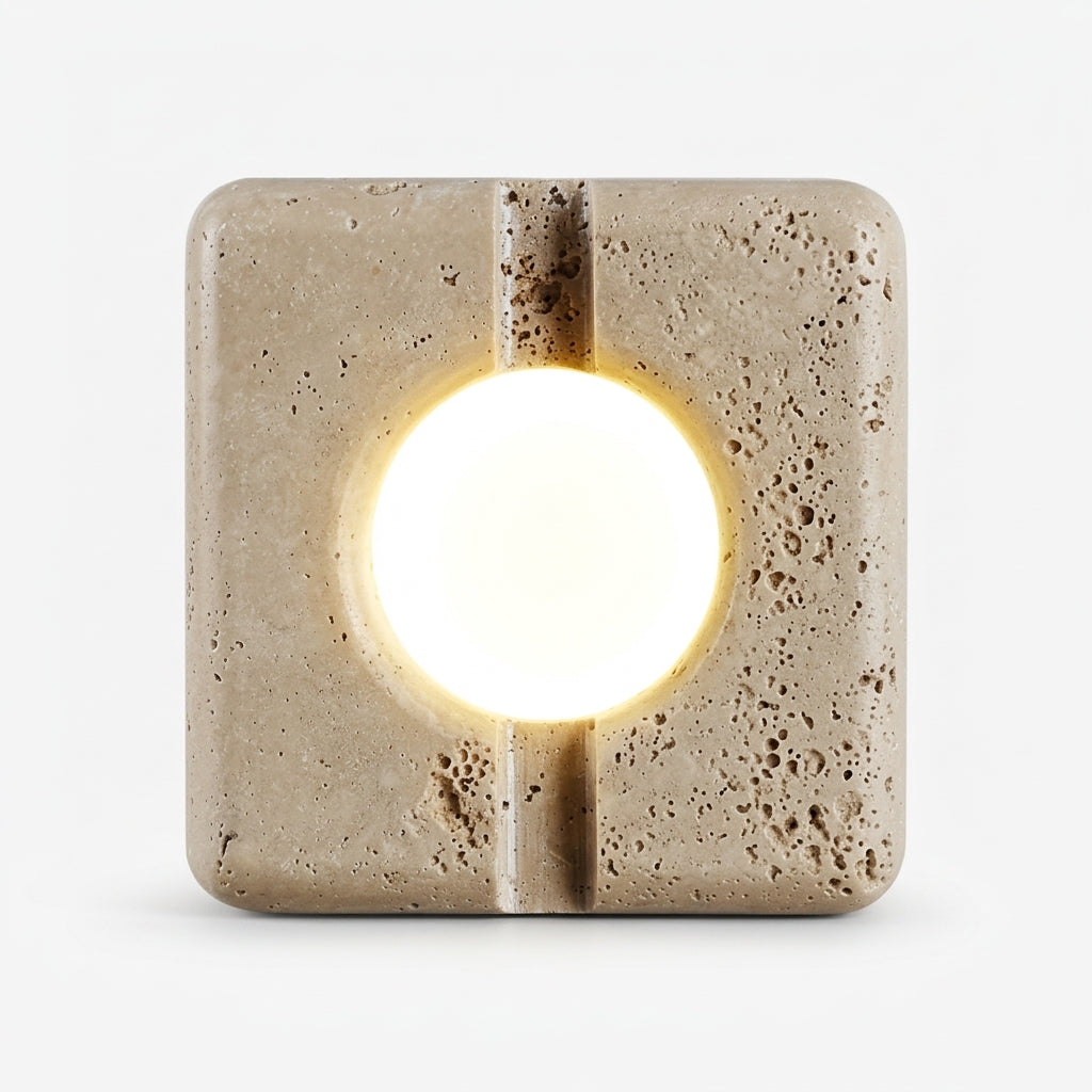 Travertine Block Wall Lamp