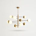 Multi-Globe Gold Chandelier