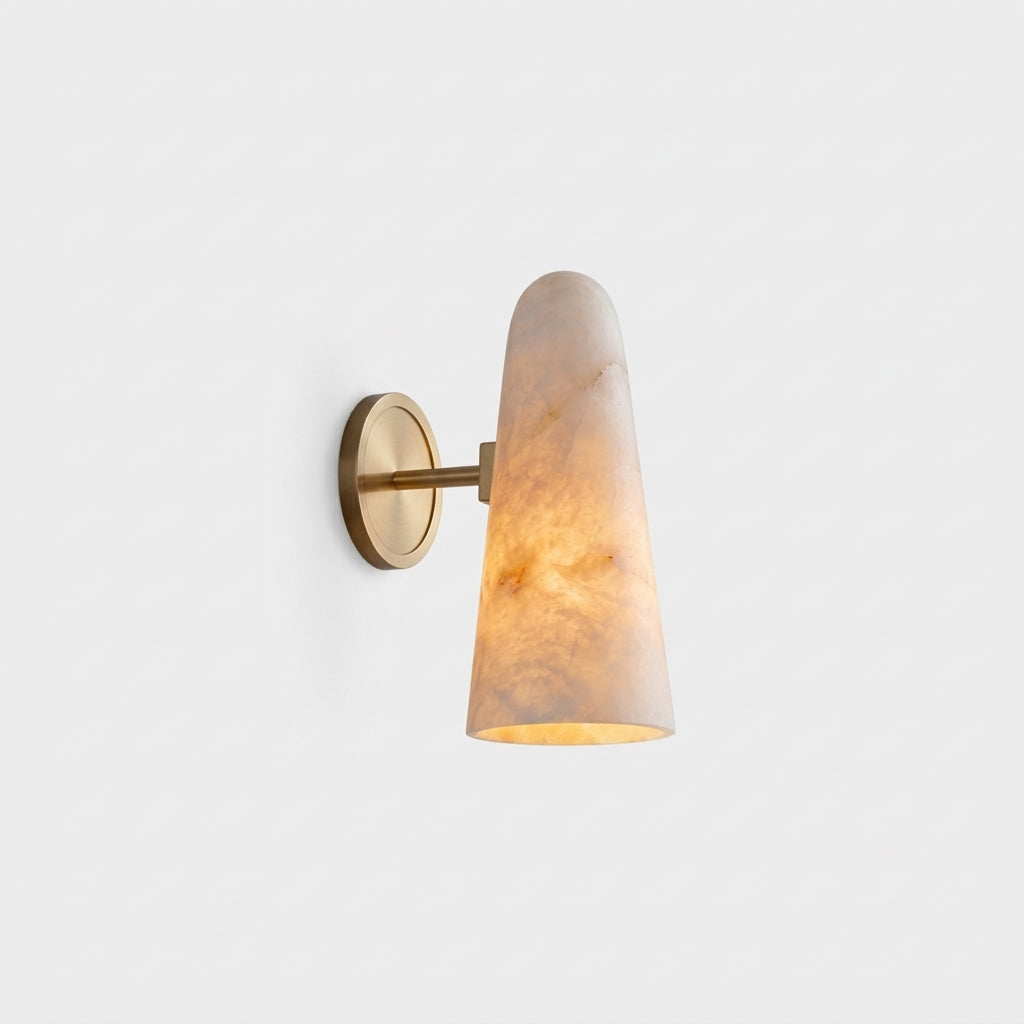 Alabaster Cylinder Wall Sconce