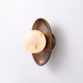 Hammered Metal and Alabaster Sconce