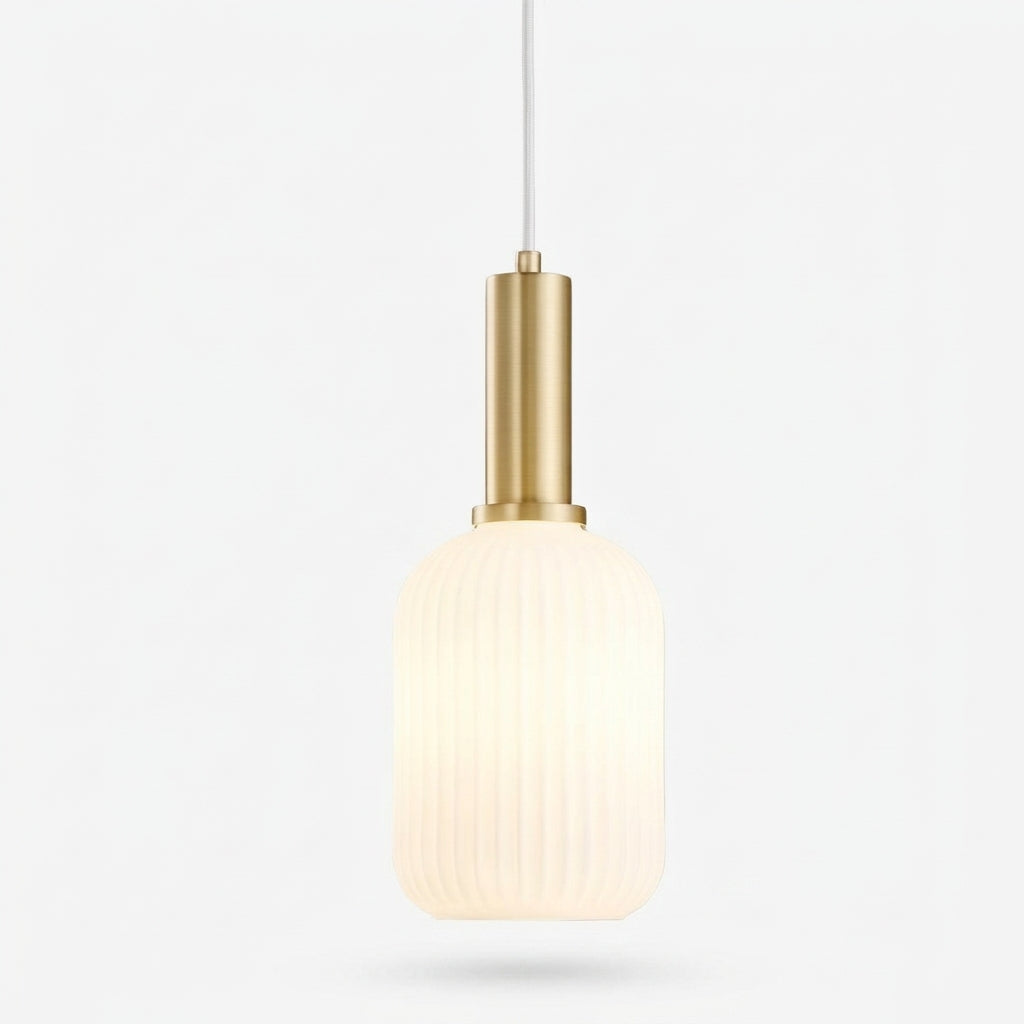 Bubble Glass Pendant Light, switched on against a plain studio background