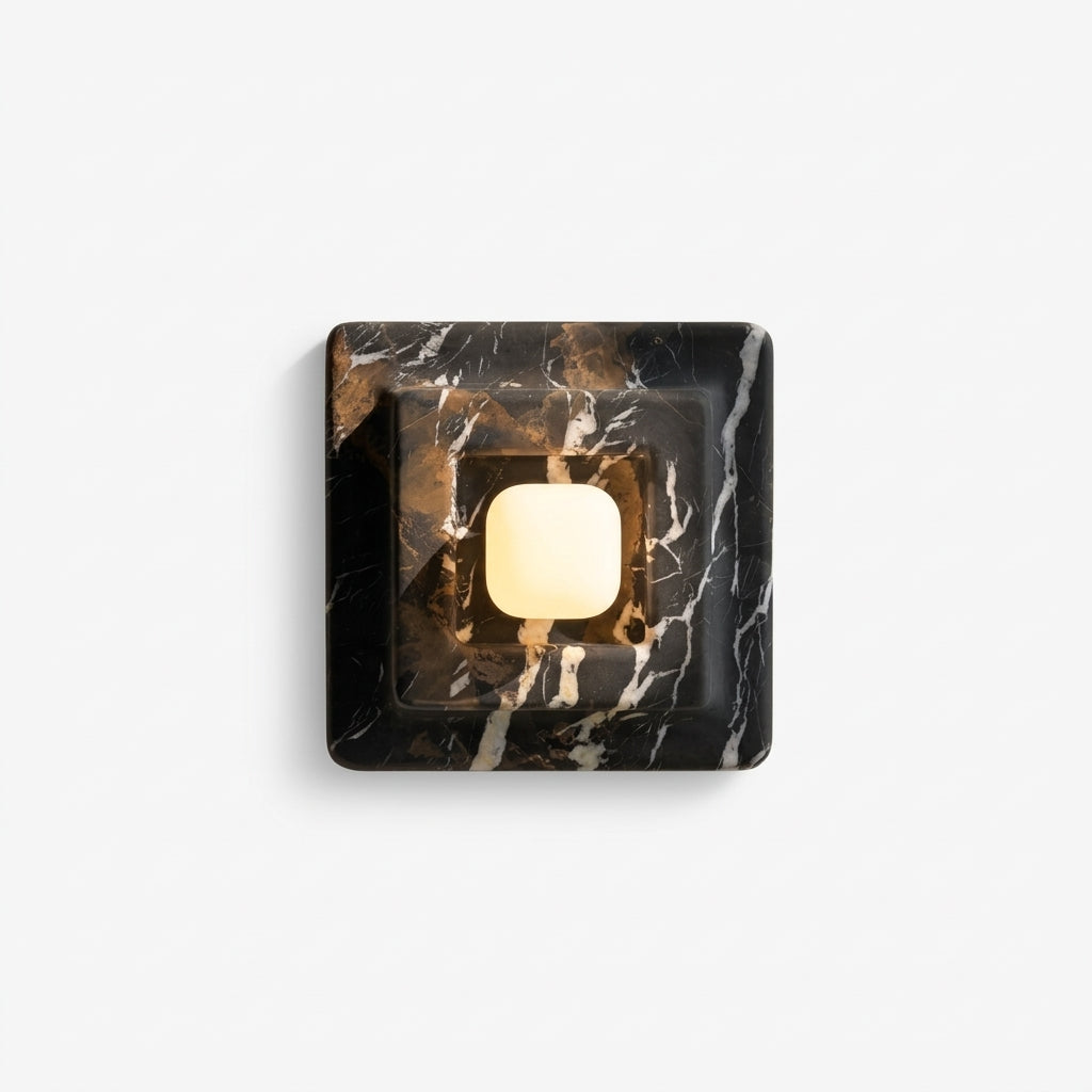 Marble and Glass Wall Lamp