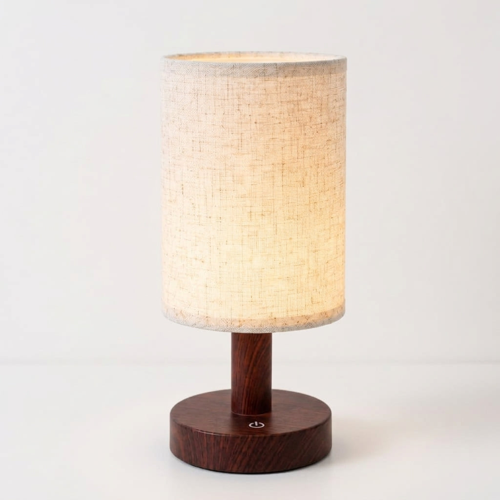 Close material detail of the Mini Cordless Bedside Lamp with Touch Control