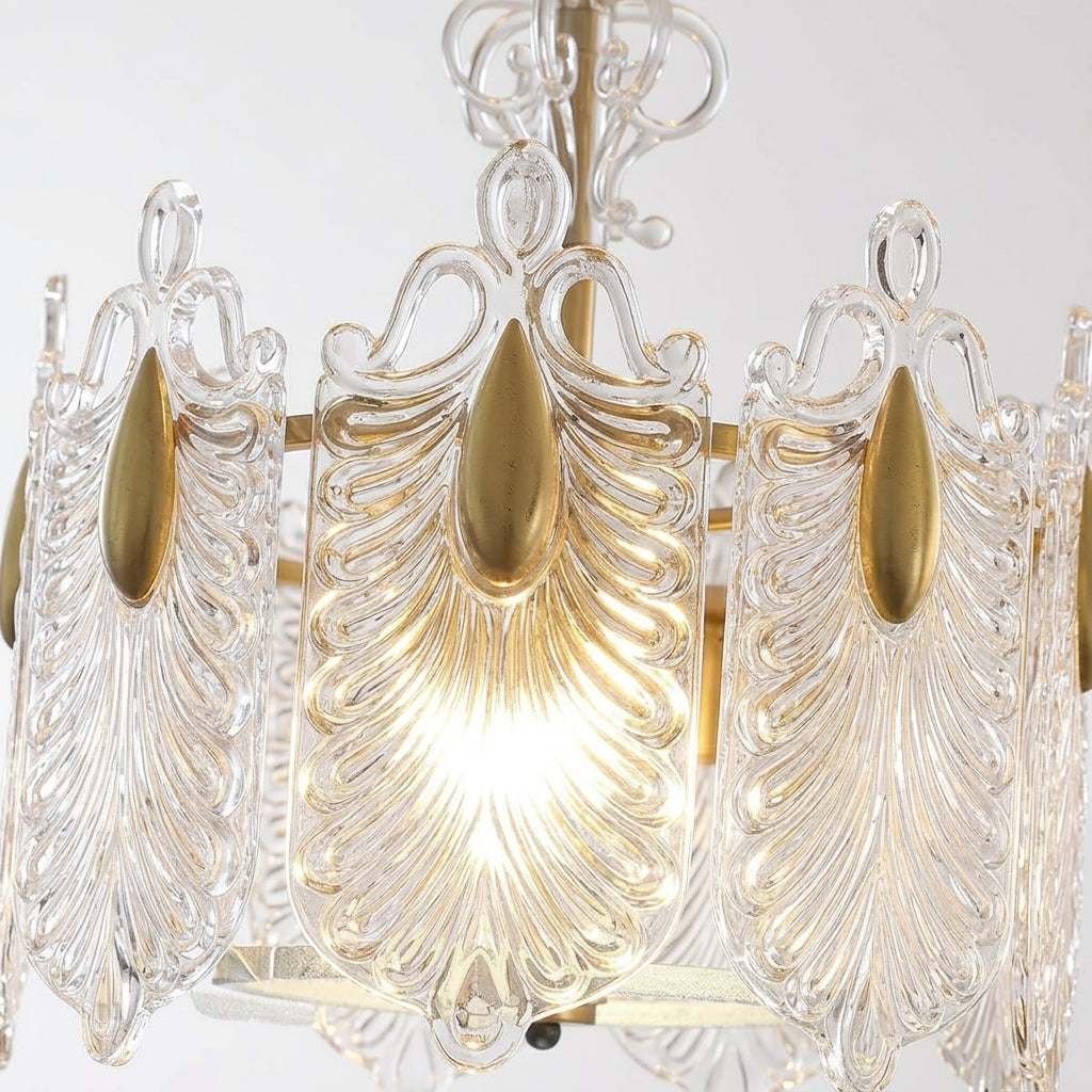 Copper and Glass Chandelier – detail