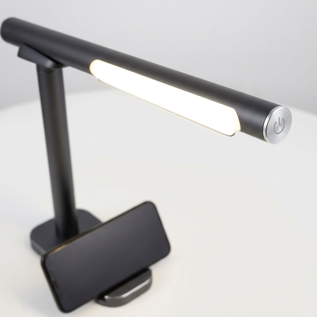 Close material detail of the Folding Desk Lamp with Touch Dimming and USB Port