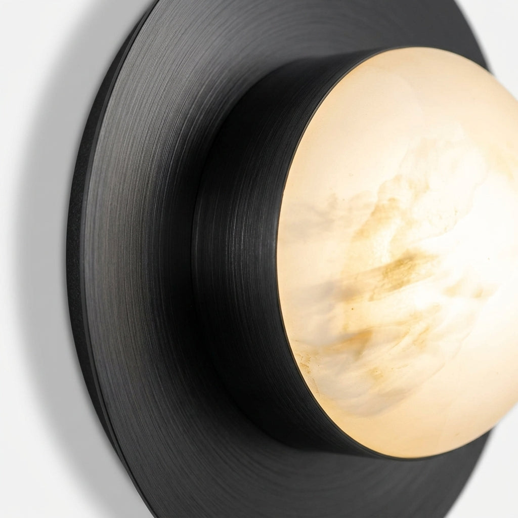 Concave Alabaster Sconce – detail
