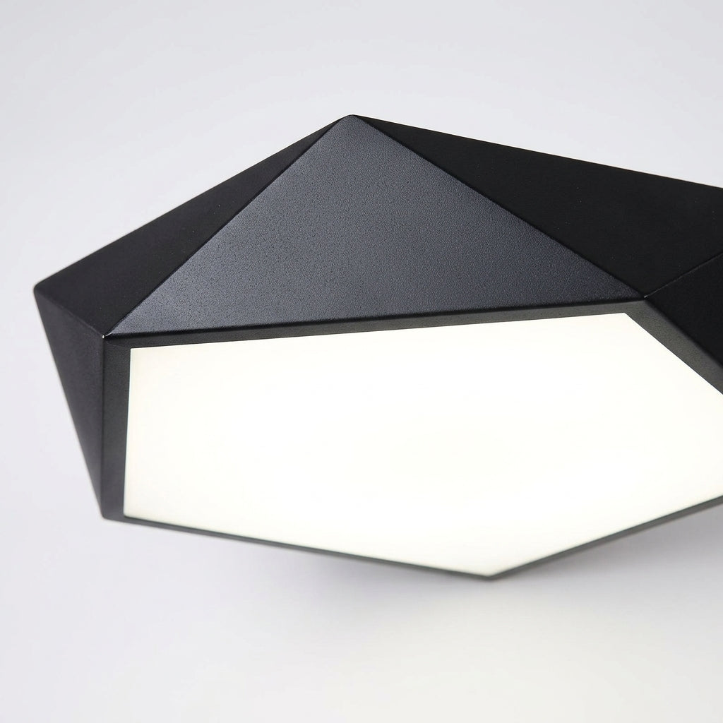 Close detail of the metal on the Polygonal Metal Ceiling Light