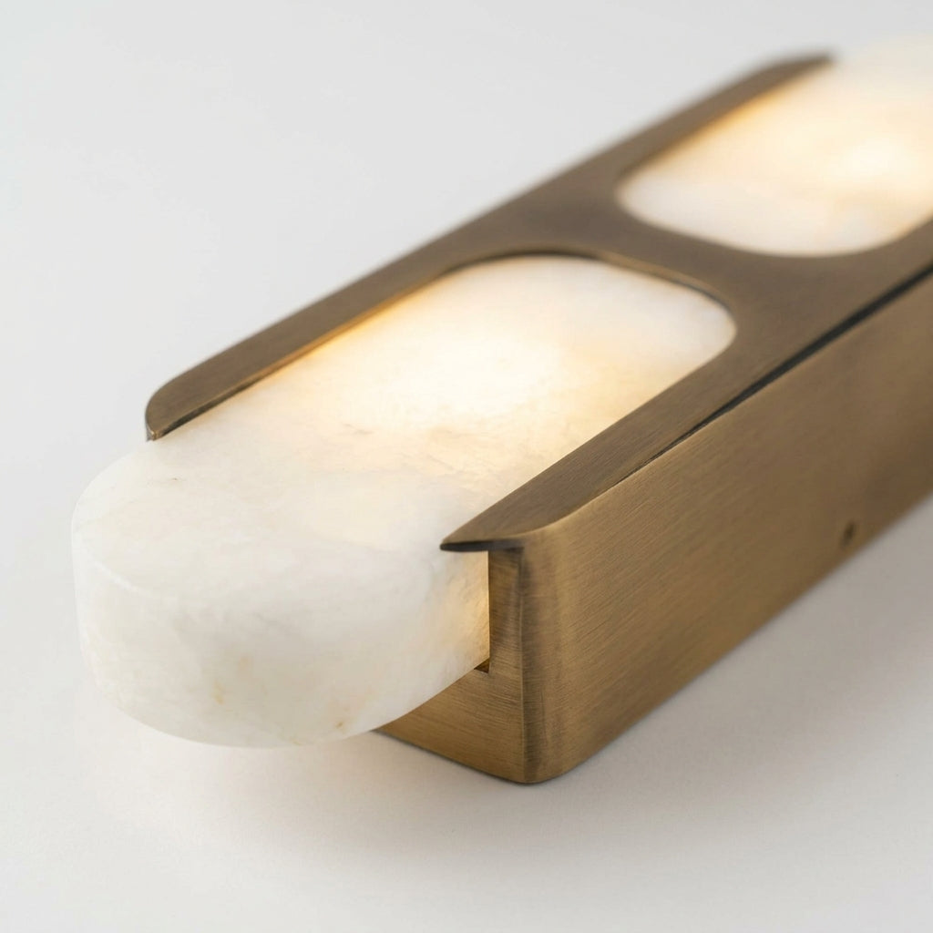 Alabaster Tube Wall Lamp – detail