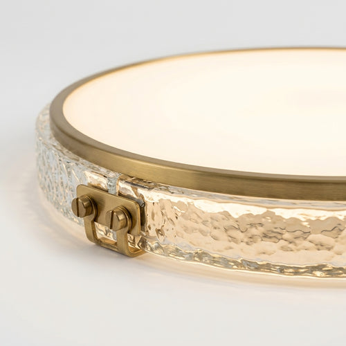 Close detail of the solid brass, crystal on the Brass and Crystal Ceiling Light