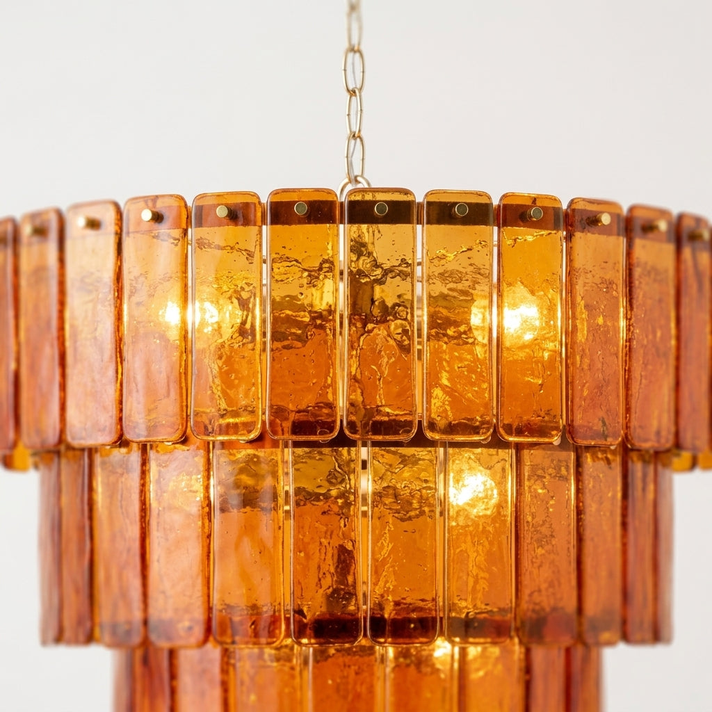 Amber Glass Chandelier – detail