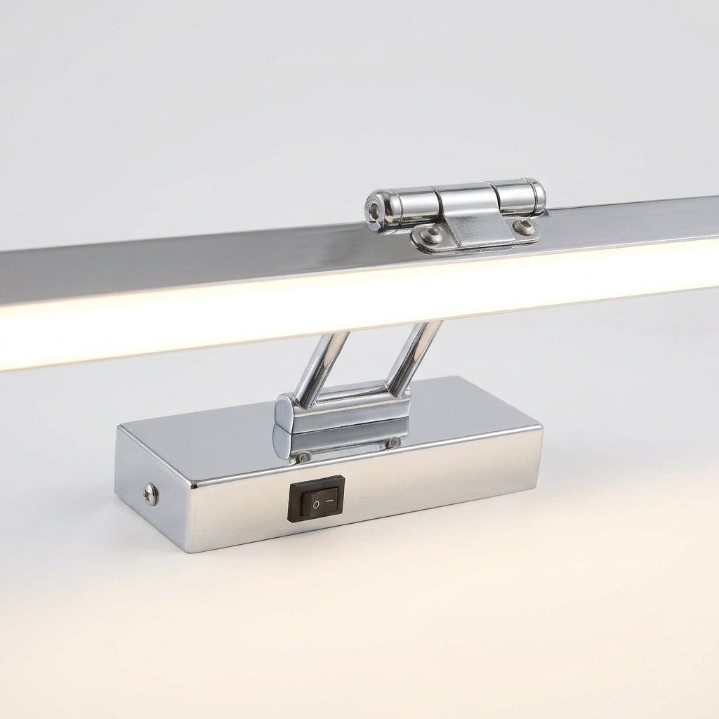 Close detail of the metal body and shade on the Rechargeable Swing-Arm Picture Light 16 in