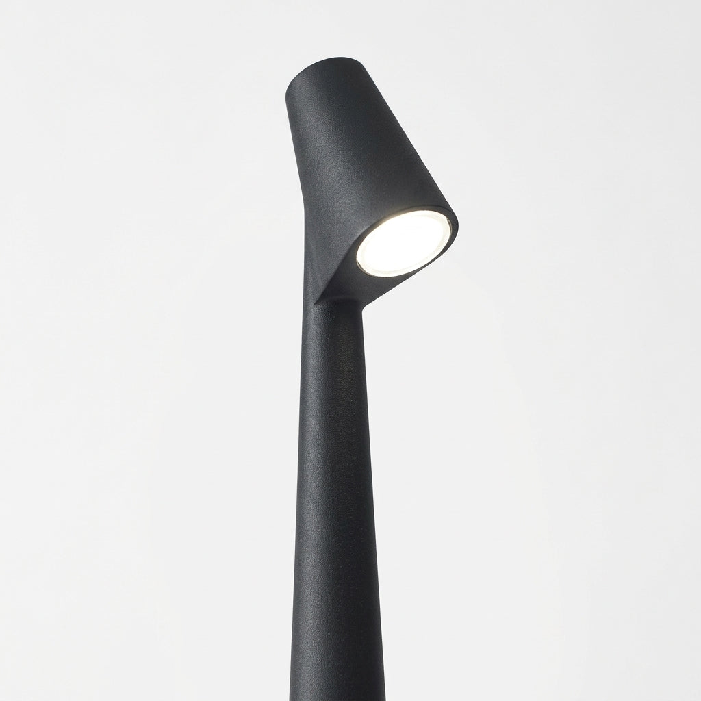 Close detail of the aluminum on the Slim Aluminum Stick Lamp