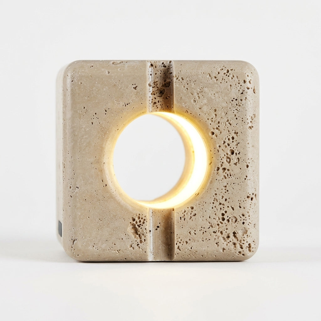 Travertine Block Wall Lamp – detail