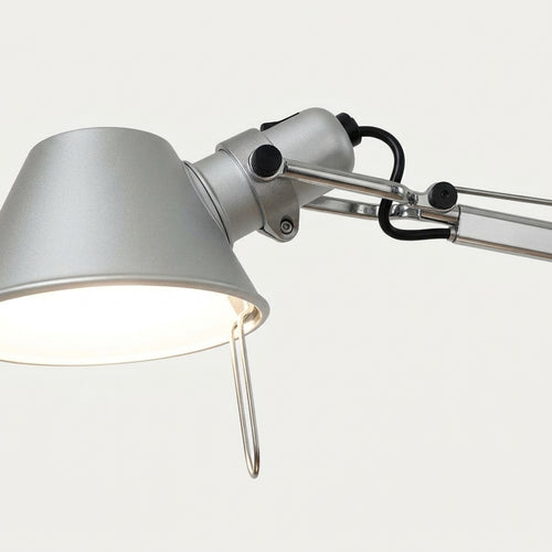 Close detail of the aluminum on the Articulated Aluminum Desk Lamp