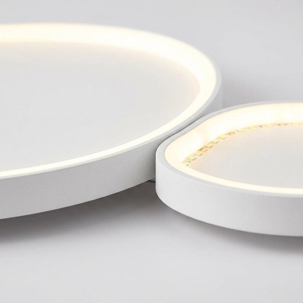 Close detail of the metal, pvc diffuser on the Linear Metal Ceiling Light