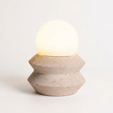 Travertine Cube Cordless Lamp – detail