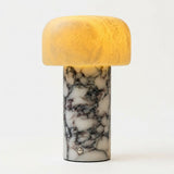 Marble Base Alabaster Shade Lamp – detail