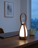 Leather and Glass Portable Lamp – desk