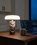 Marble and Glass Portable Lamp – desk