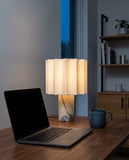 Marble and Fabric Cordless Table Lamp – desk