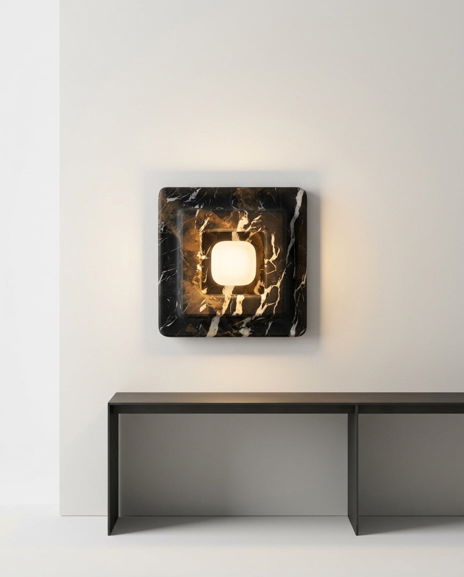 Marble and Glass Wall Lamp – hallway
