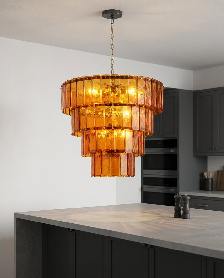 Amber Glass Chandelier – island