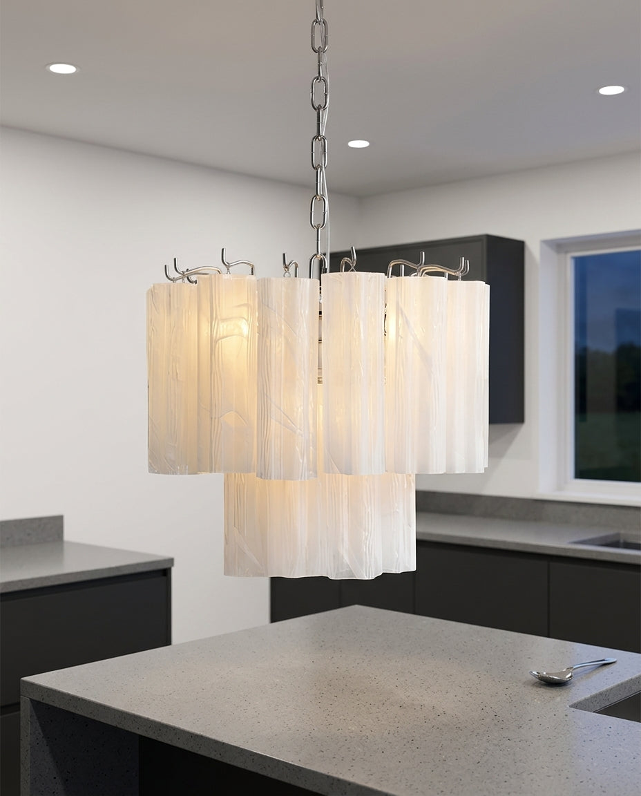 Layered Glass Chandelier – island