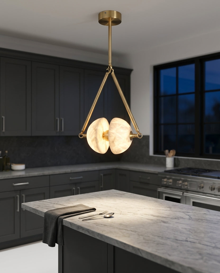 Alabaster Oyster Pendant – island