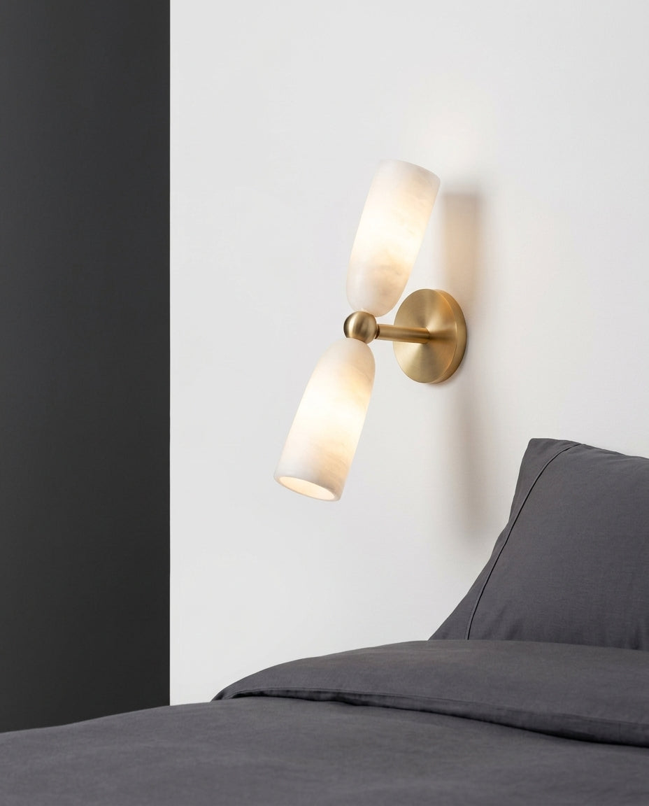 Alabaster Column Wall Lamp – bedside-wall