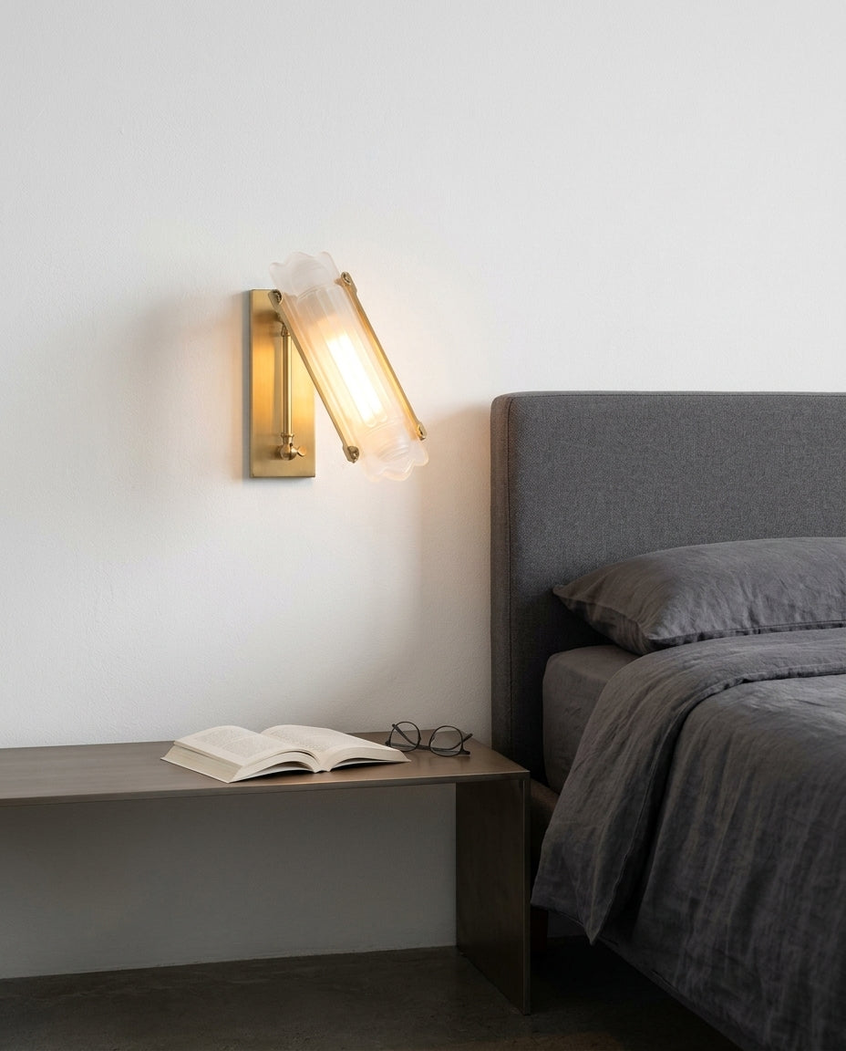 Tall Glass Wall Sconce – bedside-wall