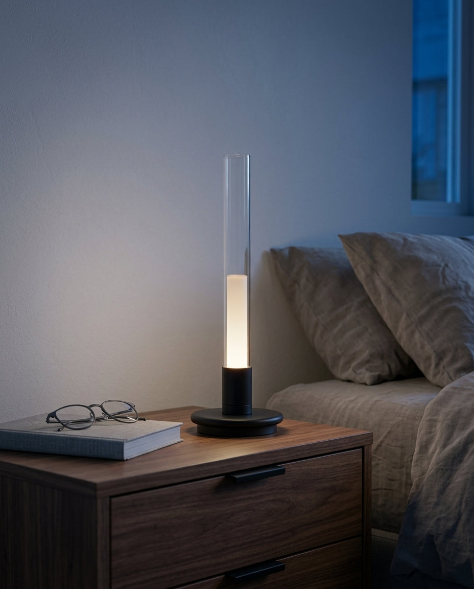 Acrylic Column Cordless Table Lamp – bedside