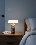 Marble and Glass Portable Lamp – bedside