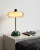 Amber Glass Tiered Cordless Lamp – bedside