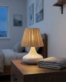 Woven Bamboo Table Lamp – bedside