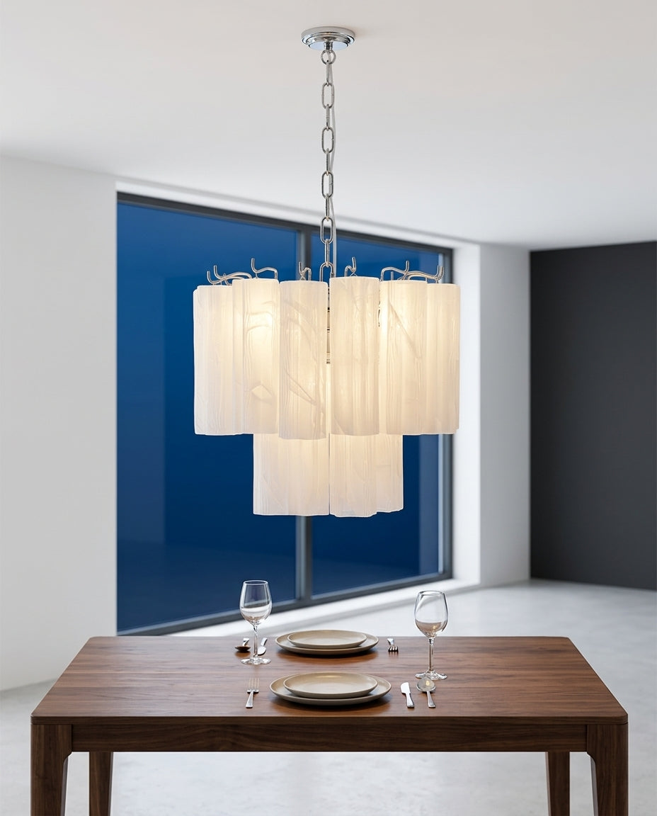 Layered Glass Chandelier – dining