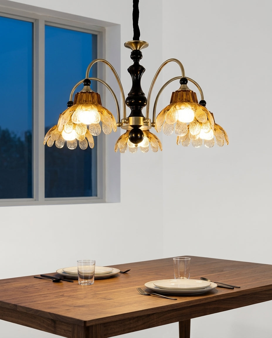 Amber Globe Cluster Chandelier – dining