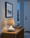 Woven Bamboo Table Lamp – console