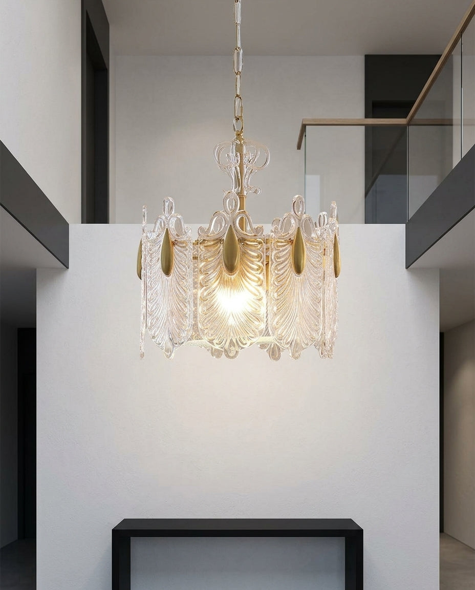 Copper and Glass Chandelier – entry