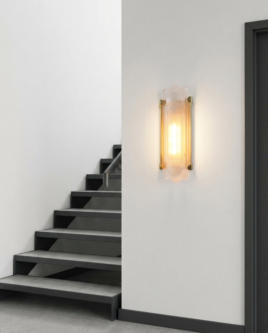 Tall Glass Wall Sconce – stair