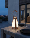 Leather and Glass Portable Lamp – terrace