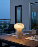 Travertine and Alabaster Cordless Lamp – terrace