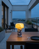 Marble Base Alabaster Shade Lamp – terrace