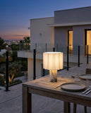 Marble and Fabric Cordless Table Lamp – terrace