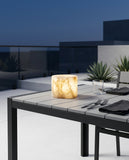 Alabaster Puck Cordless Lamp – terrace