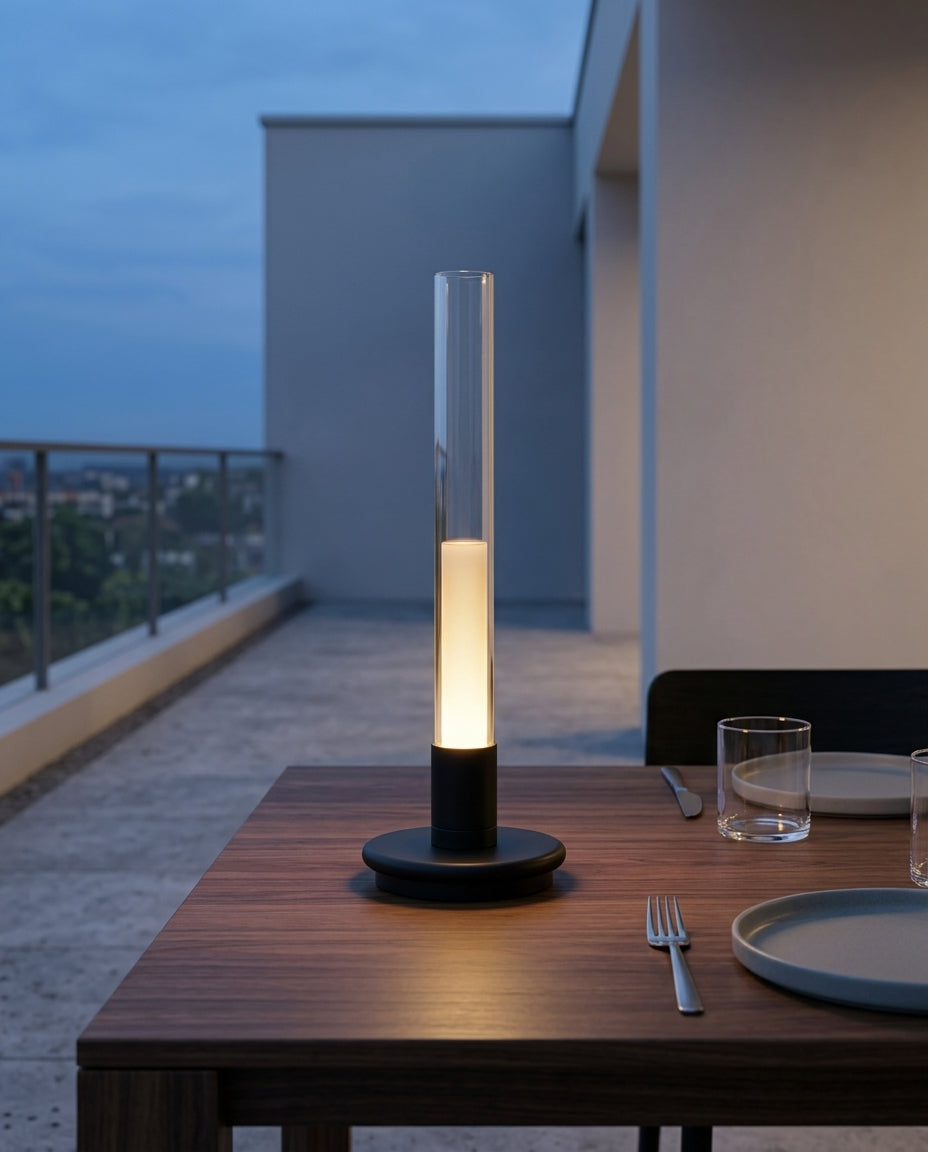 Acrylic Column Cordless Table Lamp – terrace
